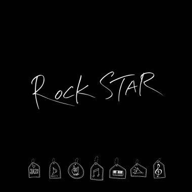 konser poster / yarım yamalak müzik illüstrasyon - vektör