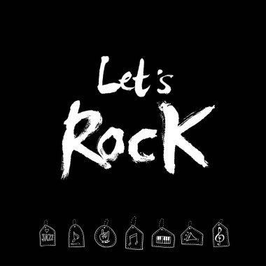 konser poster / yarım yamalak müzik illüstrasyon - vektör