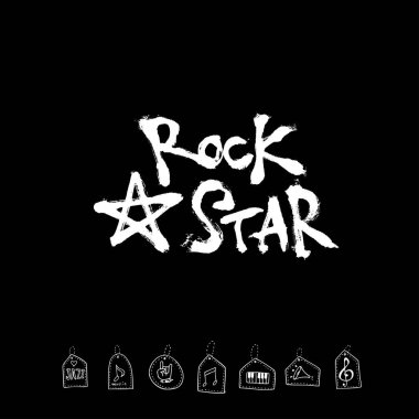 konser poster / yarım yamalak müzik illüstrasyon - vektör