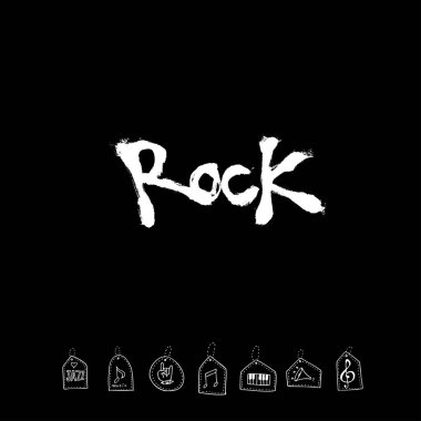 konser poster / yarım yamalak müzik illüstrasyon - vektör