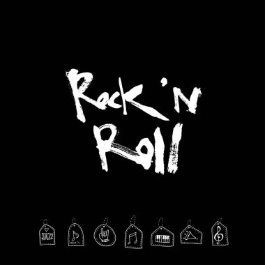 konser poster / yarım yamalak müzik illüstrasyon - vektör