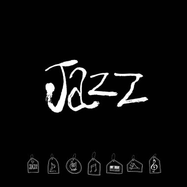 konser poster / yarım yamalak müzik illüstrasyon - vektör