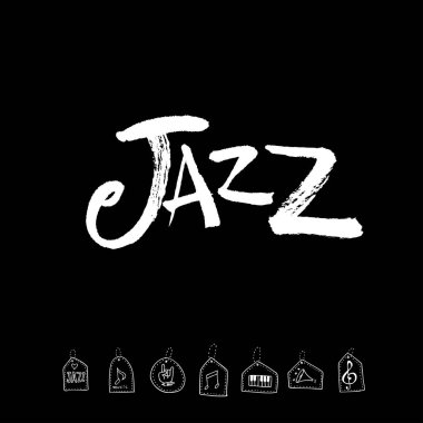 konser poster / yarım yamalak müzik illüstrasyon - vektör