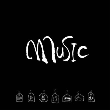 konser poster / yarım yamalak müzik illüstrasyon - vektör