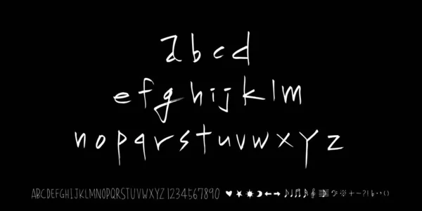 ベクトルフォント 手書き文字 — ストックベクタ