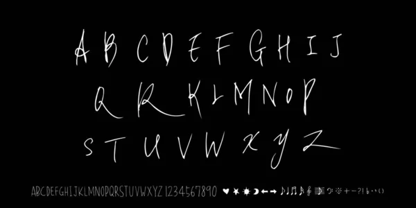 Vectorlettertypen Handgeschreven Kalligrafie — Stockvector