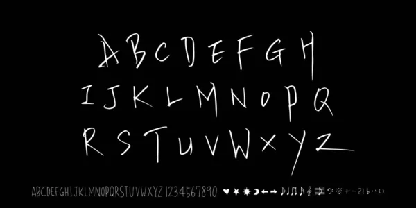 Vectorlettertypen Handgeschreven Kalligrafie — Stockvector