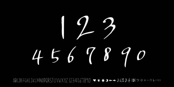 ベクトルフォント 手書き文字 — ストックベクタ