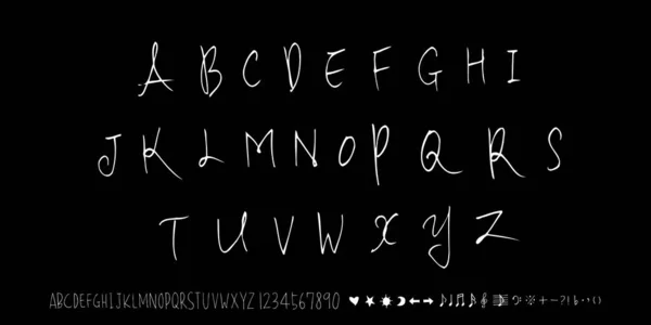 Vectorlettertypen Handgeschreven Kalligrafie — Stockvector