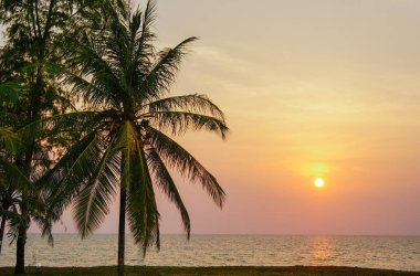 Denize, okyanusu günbatımı .sunset güzel cennet.