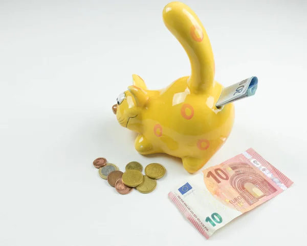Cercanía Primer Plano Dinero Conceptos Financieros Fotografiado Con Moneda Euro — Foto de Stock