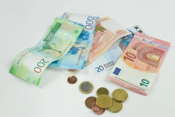 Uluslararası para birimleri arka plan. Farklı ülkelerden para: dolar, Euro ruble