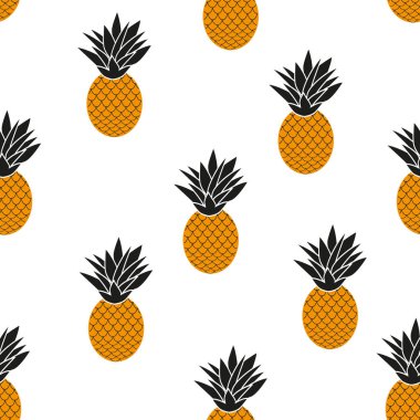 Ananas seamless modeli. Vektör çizim. EPS 10