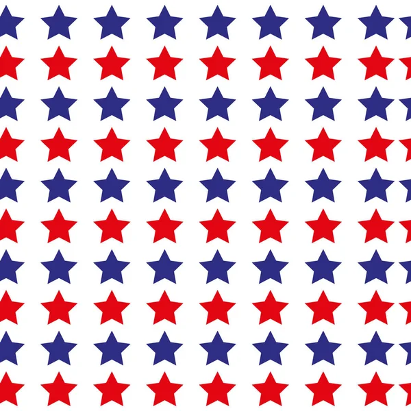 爱国美国无缝模式 矢量墙纸背景 7月4日纪念美国独立日 星对角线形状 美国包装国家模式 海军饰品 — 图库矢量图片