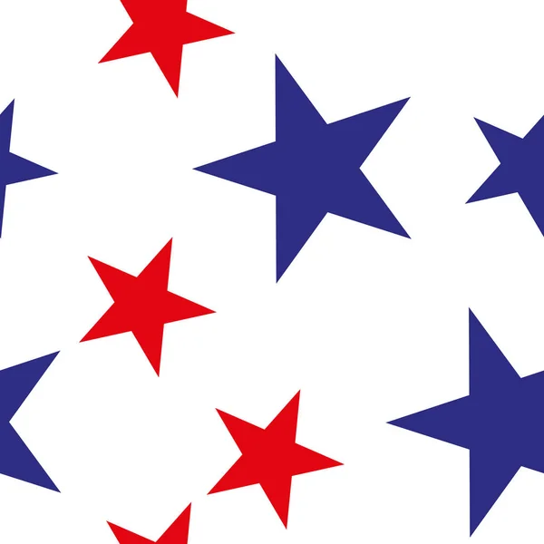 美国明星图案白色 Baccground — 图库矢量图片