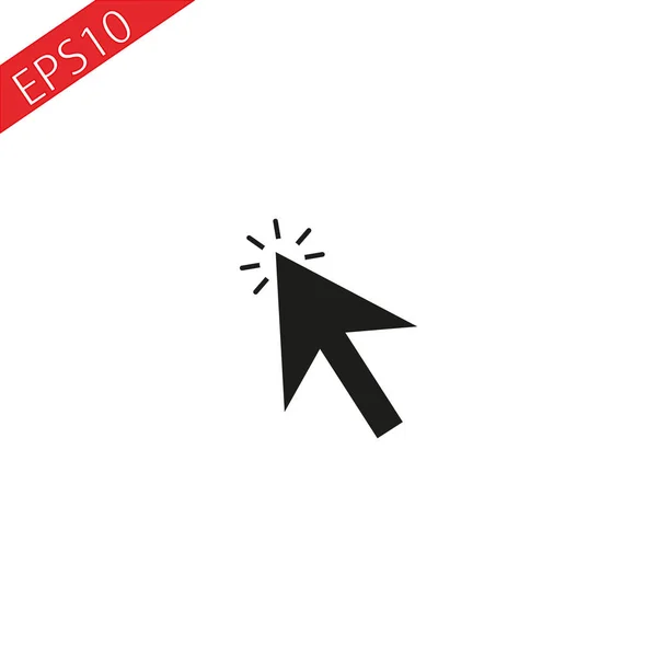 Arrow Pointer Click Button Vector Icon Arrow Web Cursor Pointer — Stock Vector