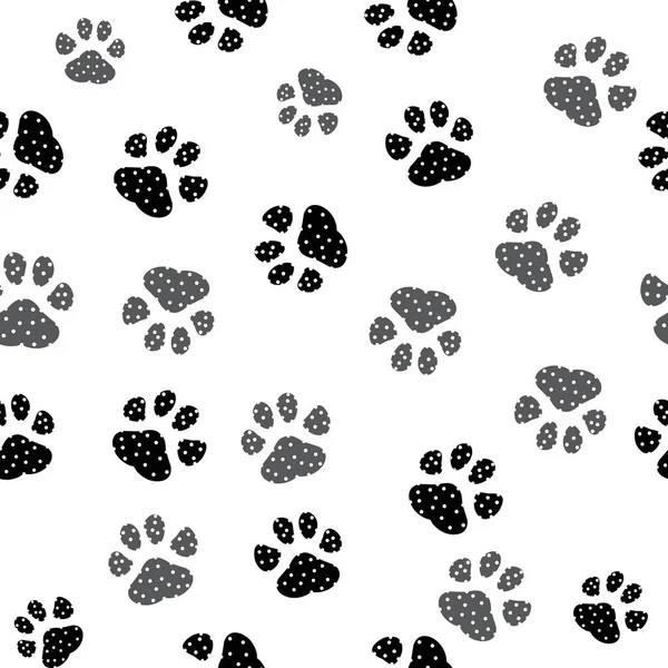 Yazdırma sorunsuz pençe. Kedi Tekstil desen izleri. Kedi ayak izi seamless modeli. Vektör sorunsuz eps 10