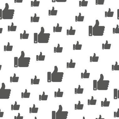 Simge Dikişsiz desen arka plan gibi. İş düz vektör çizim. İşareti sembol desen başparmak. EPS 10