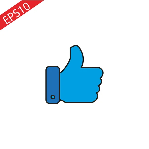 Mano Plana Como Icono Eps — Vector de stock