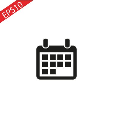 Düz takvim simgesi. Duvardaki takvim. Vektör çizimi. EPS 10