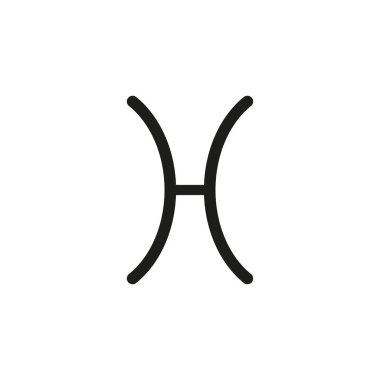 Balık beyaz arka plan üzerinde izole burç. Tasarım öğesi el ilanları veya tebrik kartları için. EPS 10.