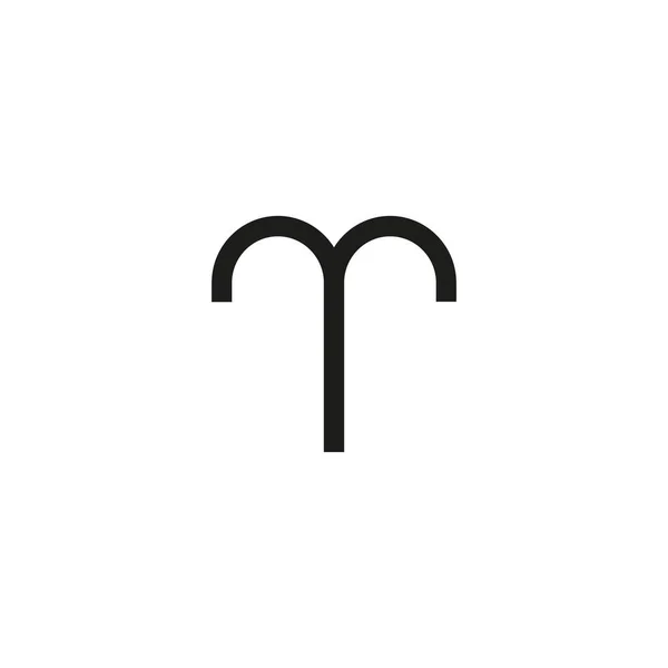 Znak Zodiaku Baran Astrologia Symbol Wektor Ilustracja Eps — Wektor stockowy