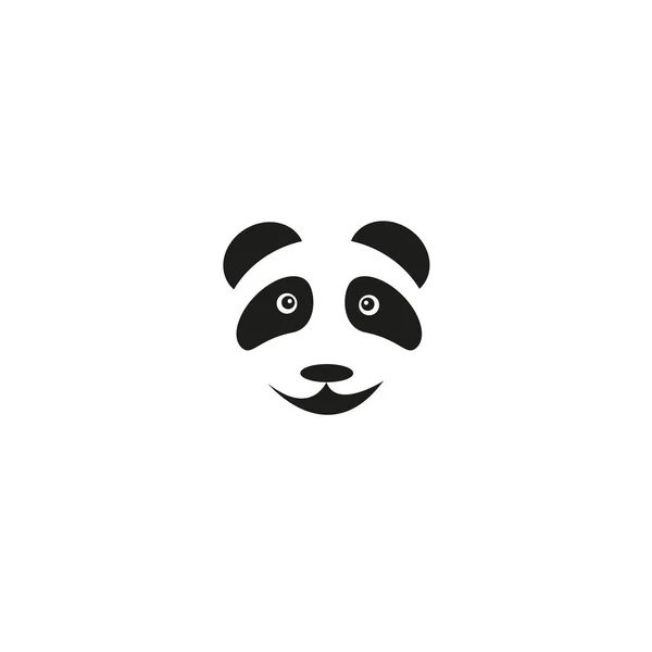 Egy Aranyos Fej Baba Panda Medve Mosolyog Egy Fehér Háttér — Stock Vector