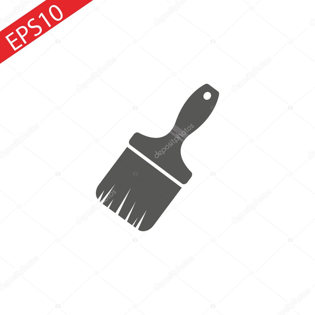 Paint brush icon in trendy flat style isolated on background. Paint brush icon page symbol for your web site design. Paint brush icon Vector illustration, EPS10.