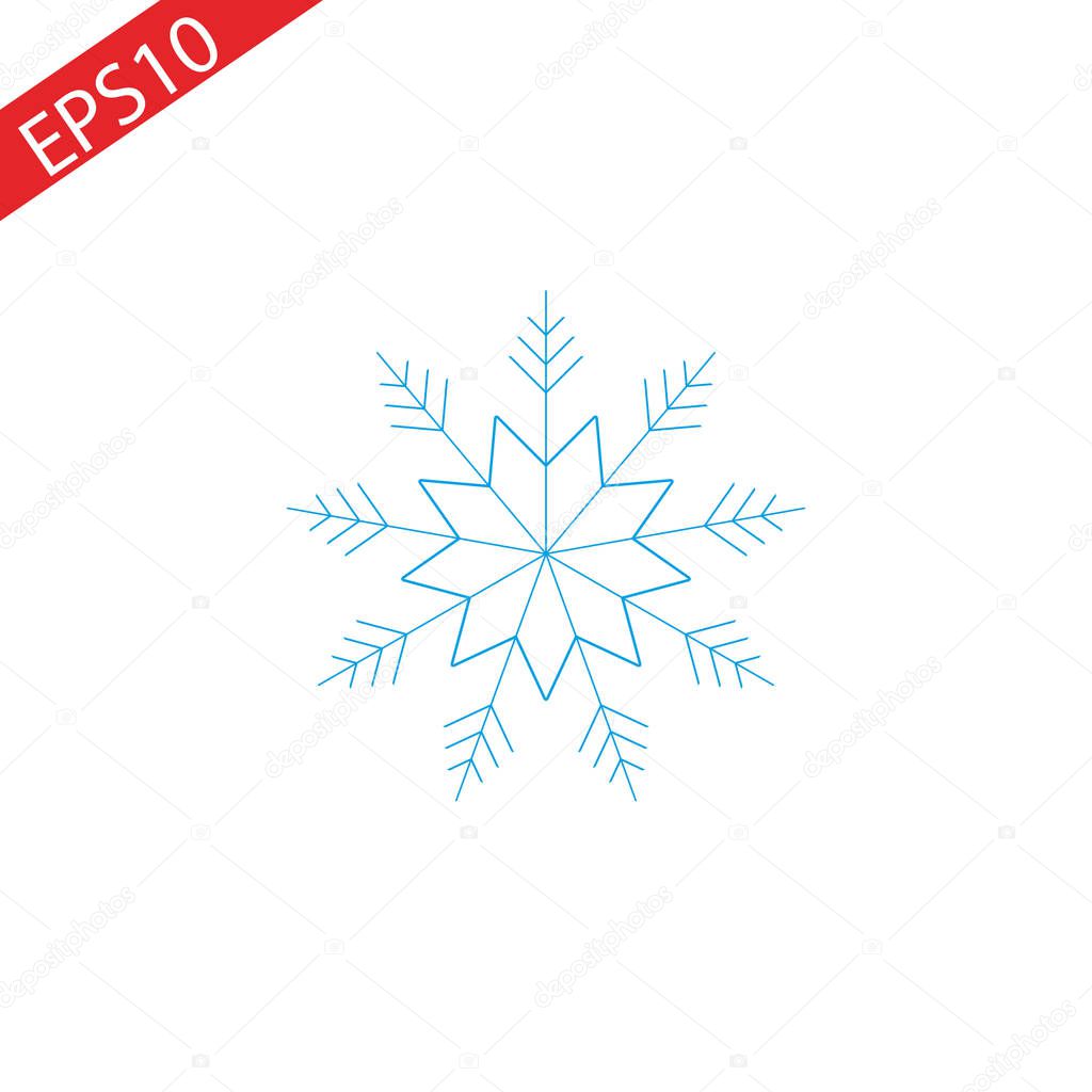 Snowflake Icon graphic on whitw background.eps 10.