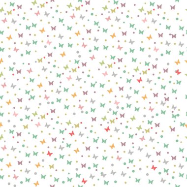 Kelebekler ile sorunsuz yazdır. Kumaş, kağıt, ambalajı ve wallpaper.eps 10 tasarımı için şirin arka plan.