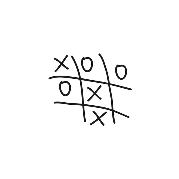 Tic Tac Toe Nuances Cruzes Ícone Jogo Tabuleiro Isolado Fundo — Vetor de Stock