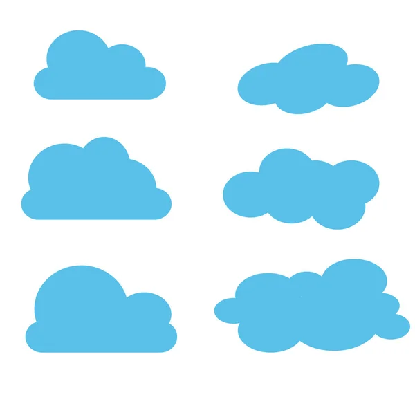 Blue Cloud White Background Eps — Stock Vector