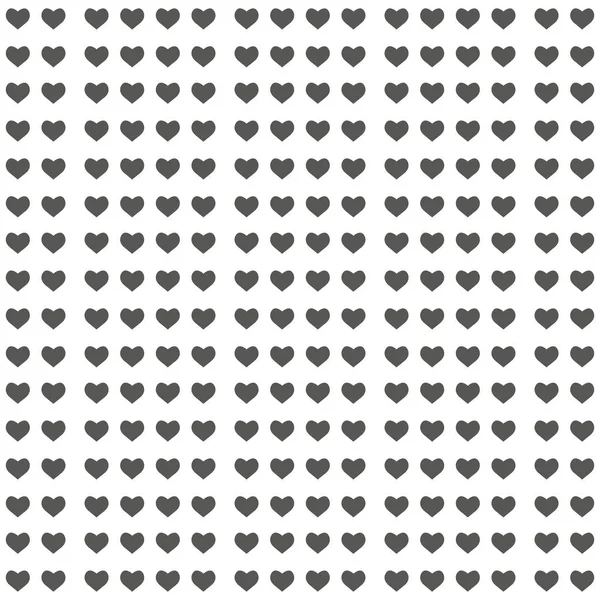 黑色心脏无缝模式在白色背景向量 简约风格 每股收益10 — 图库矢量图片