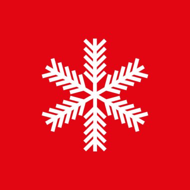 Kar tanesi simgesini veya logo. Noel ve Kış Tema sembolü. Vektör ve illüstrasyon. EPS 10