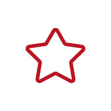 Gölge ile Star - kırmızı vektör simgesi