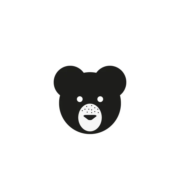 Αρκούδα Κεφάλι Γελοιογραφία Grizzly Μασκότ Χέρι Έμβλημα Άγρια Ζώων Σχεδιασμό — Διανυσματικό Αρχείο