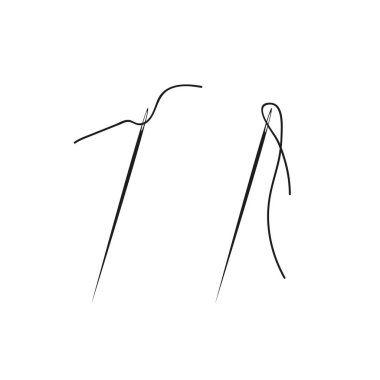 Beyaz artalanları Nedle simgesi. vektör halat. EPS 10