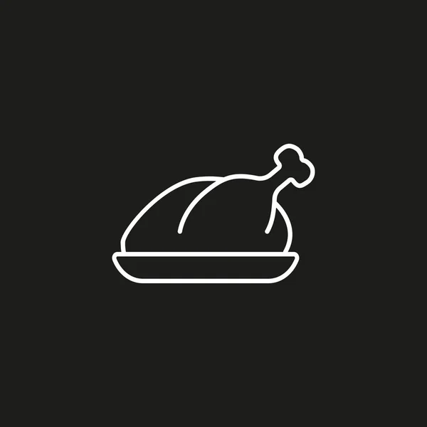 Векторна Ілюстрація Символу Про Смажену Курятину Преміум Якості Ізольований Елемент — стоковий вектор