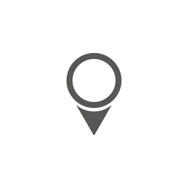 Значок Пин Расположение Знака Изолированы Белом Фоне Карта Местности Gps — стоковое фото