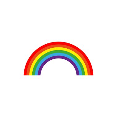 Gökkuşağı simgesi düz. Homoseksüel azınlık kavramı simge. LGBT kavramı görüntü. EPS 10