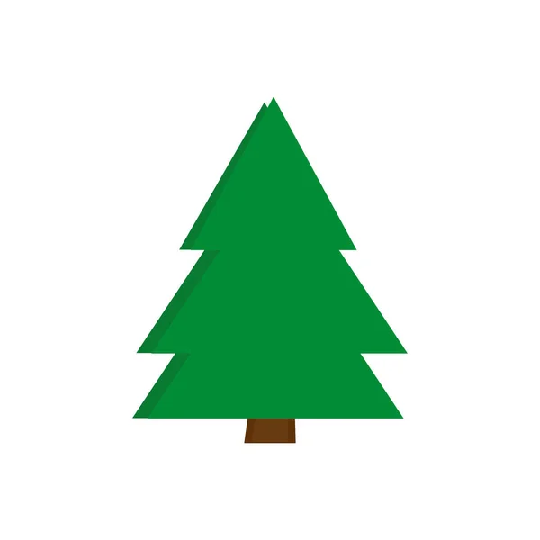 Árboles Navidad Icono Verde Vector Diseño Simple Símbolo Abeto Estrella — Archivo Imágenes Vectoriales