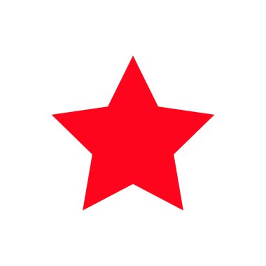 Red Star düz vektör piktogram. Düz style.eps 10