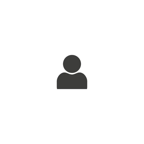 Icona utente in stile piatto alla moda isolata su sfondo grigio. Simbolo silhouette utente per il design del tuo sito web, logo, app, interfaccia utente. Illustrazione vettoriale , — Vettoriale Stock