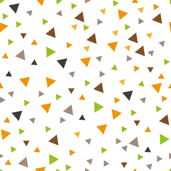 Üçgenler ile dikişsiz geometrik desen. Vektör altın, siyah ve beyaz rasgele üçgen dikişsiz desen. Üçgenler ile kabile ilham dikişsiz geometrik desen - Vektör