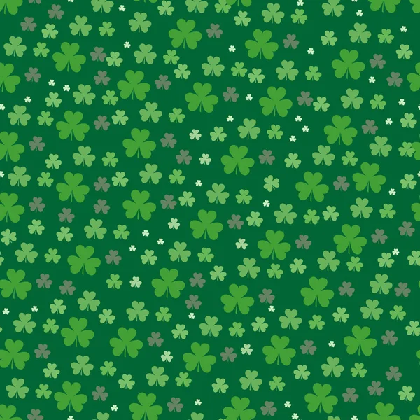 Abstrakt St Patrick s dag bakgrund dekorerad med shamrocks. — Stock vektor