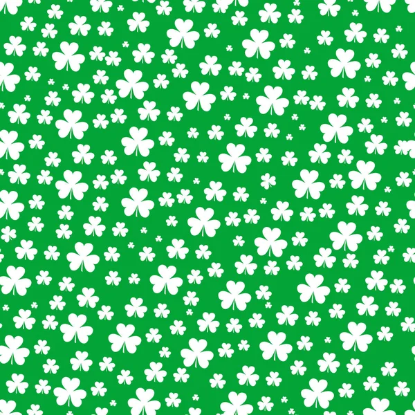 St. patrick s day vektor nahtloser hintergrund mit shamrock. — Stockvektor