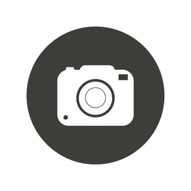 Kamera simgesi, izole edildi. Düz tasarım.