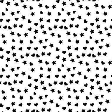 Vektör seamless modeli. Basit Yinelenen doku kaotik yürekleri. Şık hipster doku.
