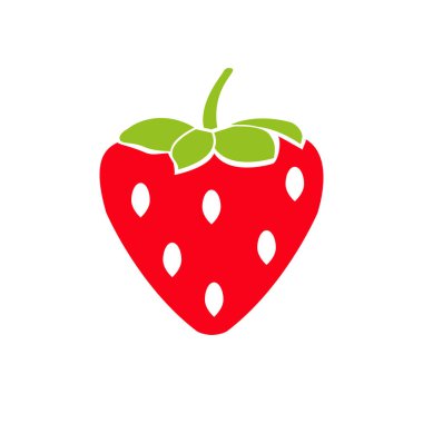 Bahçe çilek meyve veya çilek düz renk vektör simgesi için gıda apps ve websites.eps 10.