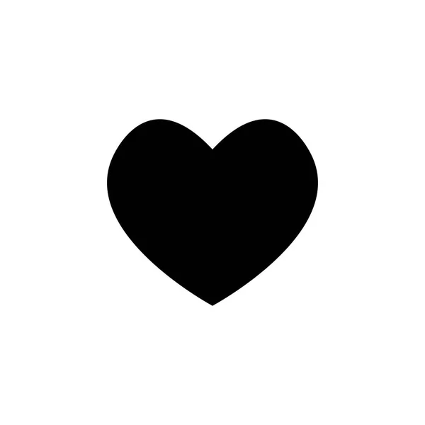 심전 도 벡터. 완벽 한 사랑의 상징이지. 발렌타인 즈 데 이 사인, 그림자가 있는 흰색 배경에 고립된 엠블럼, 그래픽 과 웹 디자인을 위한 플랫 스타일, 로고. EPS10 블랙 피토 그램. — 스톡 벡터